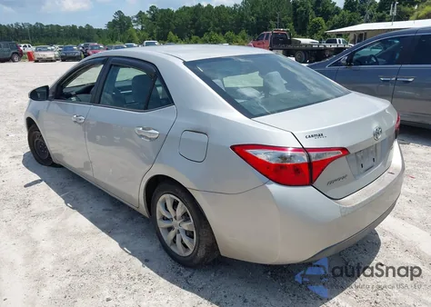 2015 Toyota Corolla Le z USA, uszkodzony, nr VIN 2T1BURHE1FC365495